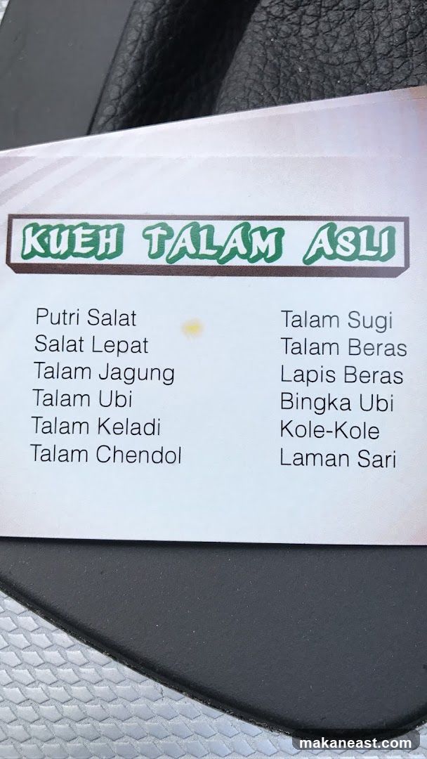 Kueh Talam Asli Menu