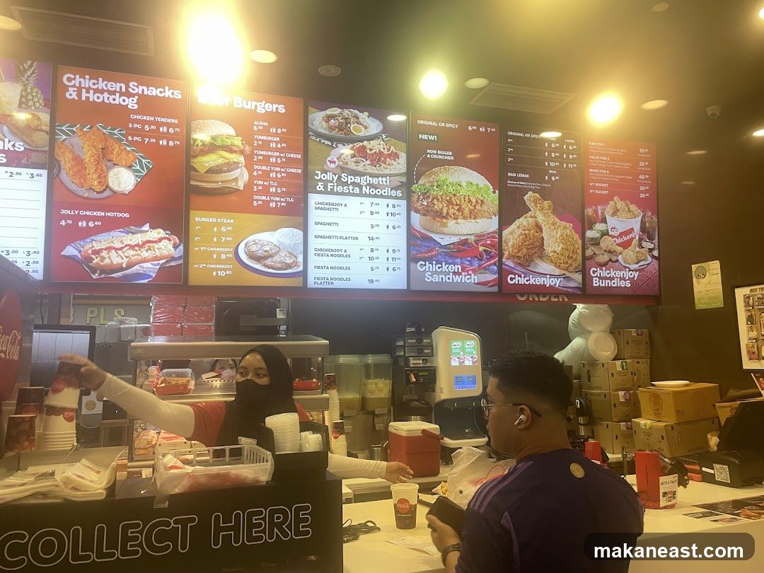Fast Food Menu and Counter