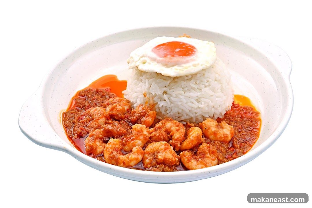 Shrimp and Rice with Fried Egg