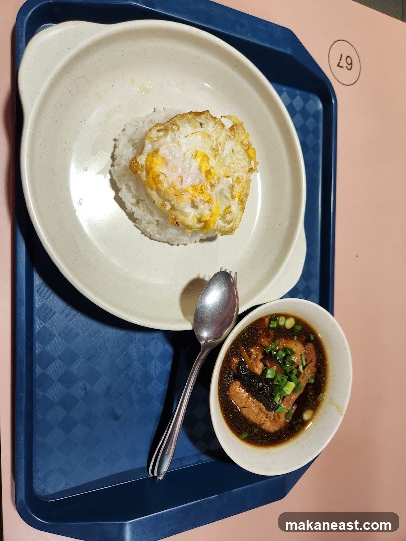Rice with Fried Egg and Braised Meat