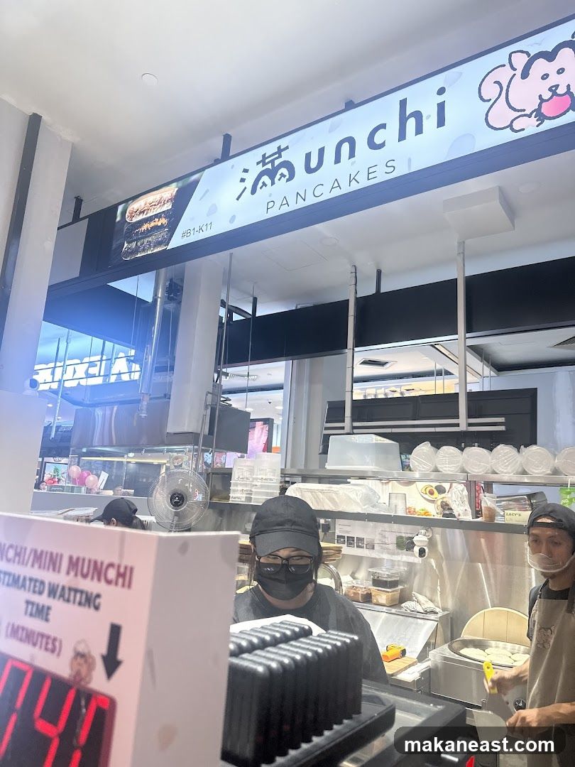 Pancake shop counter