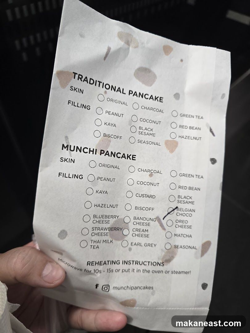 Traditional and Munchi Pancake Options