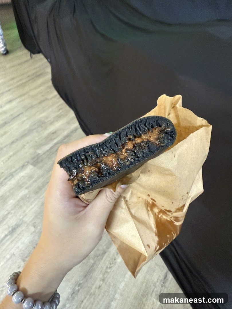 Dark Pancake with Caramel Filling