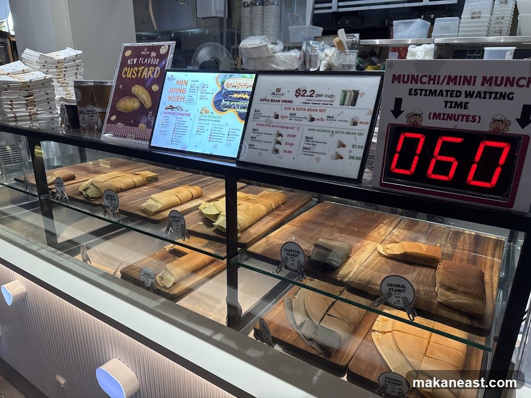 Food Display with Menu and Waiting Time Indicator
