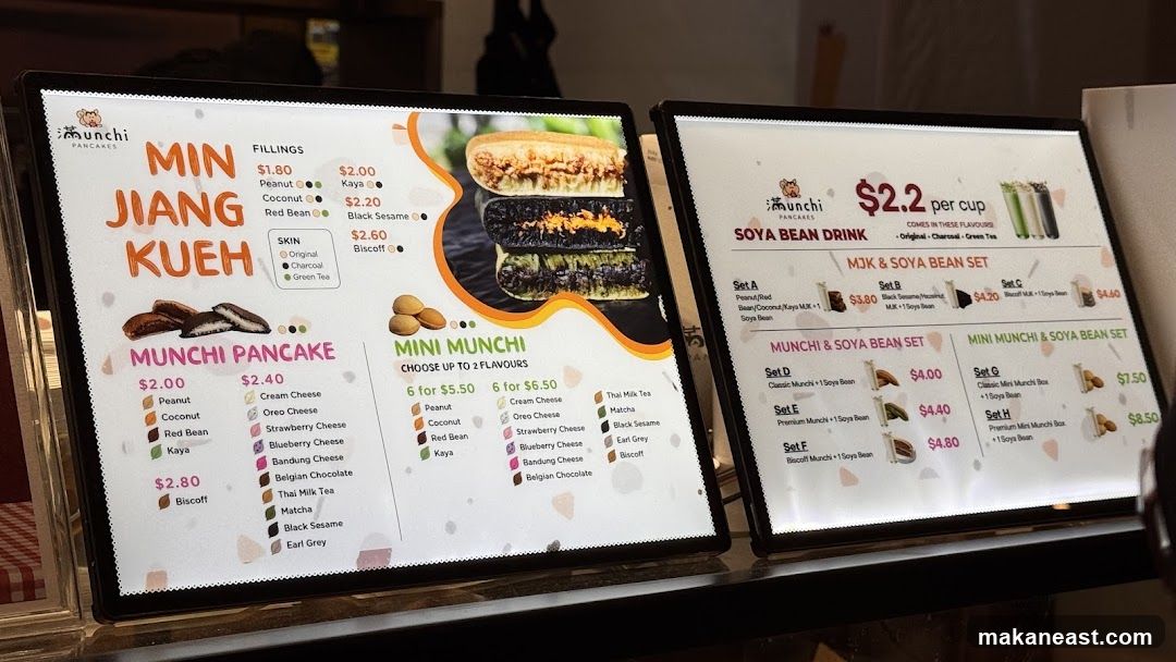 Munchi Pancakes Menu