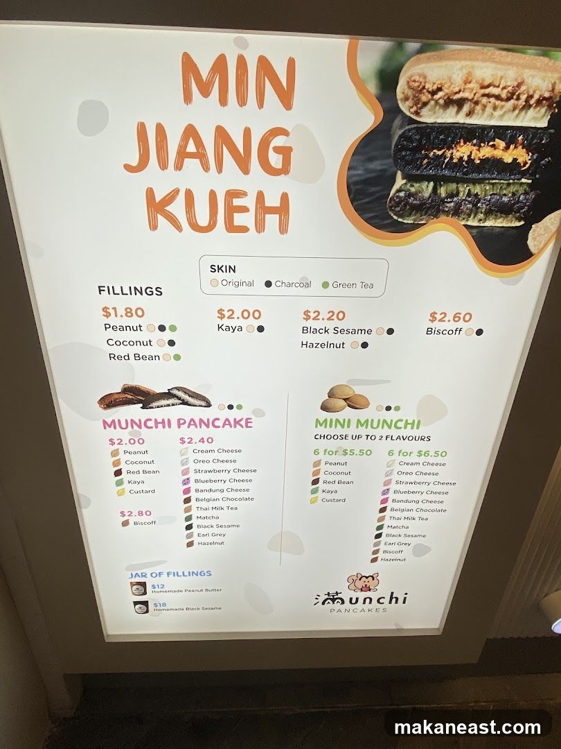 Min Jiang Kueh Menu