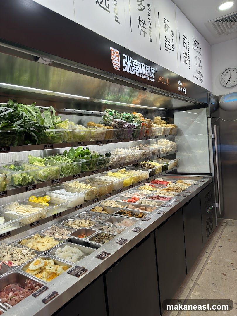 Hot Pot Ingredients Display