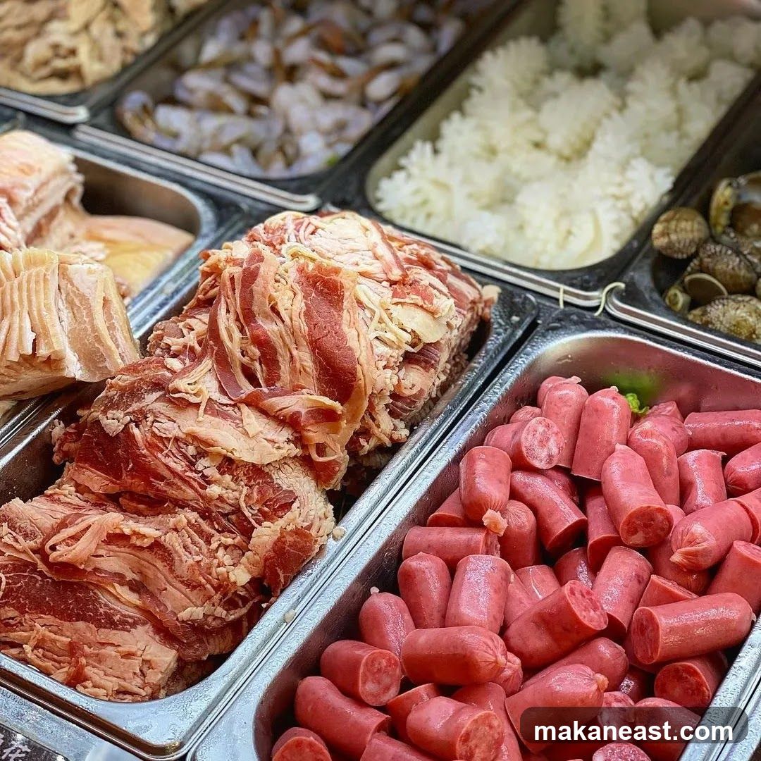 Assorted Meats and Seafood