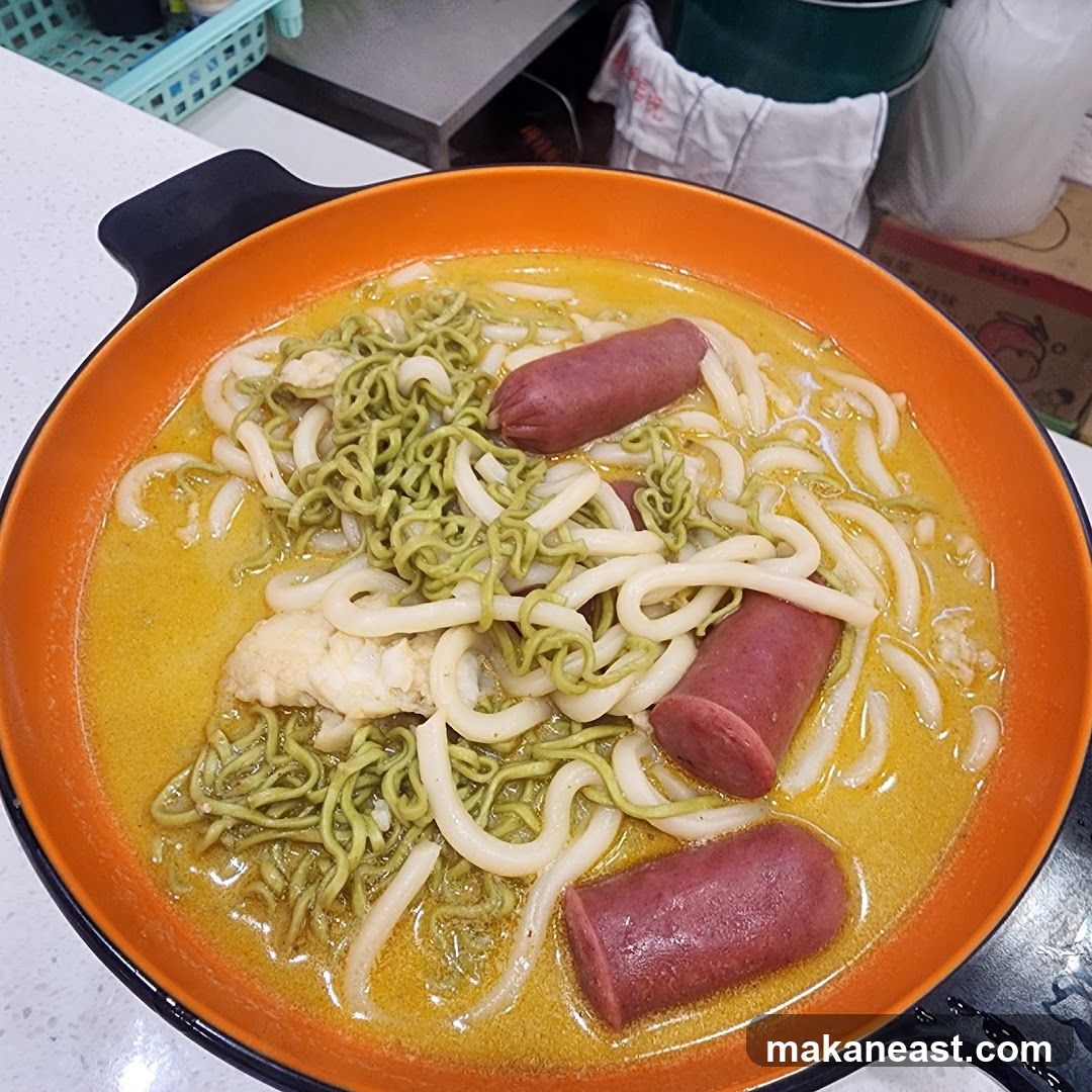 Noodle Soup with Sausages