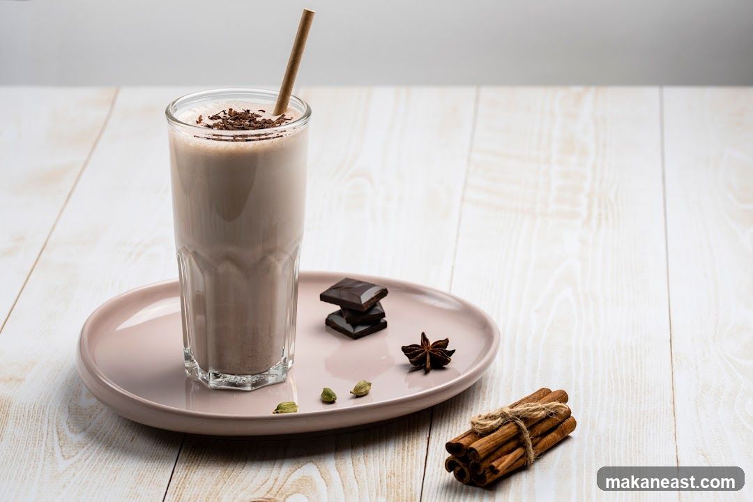 Chocolate milkshake with spices