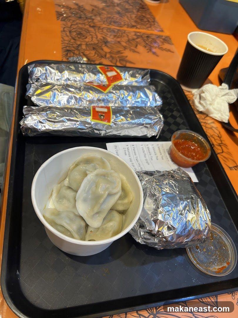 Food Tray with Momos and Wraps