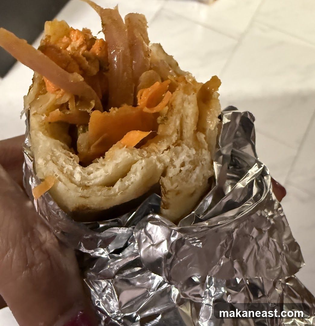 Hand holding a wrap