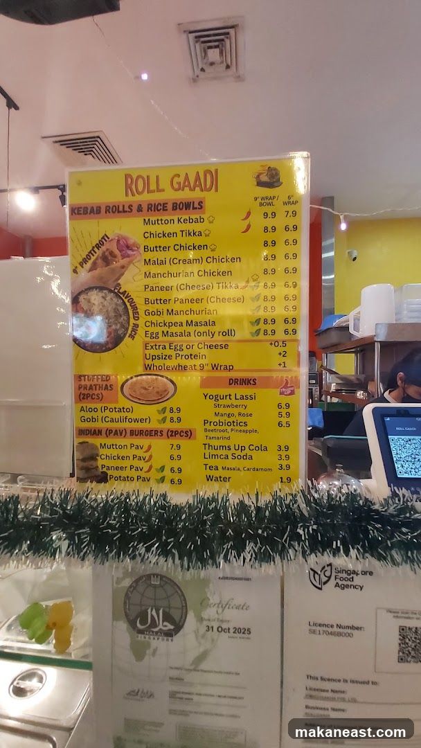 ROLL GAADI Menu