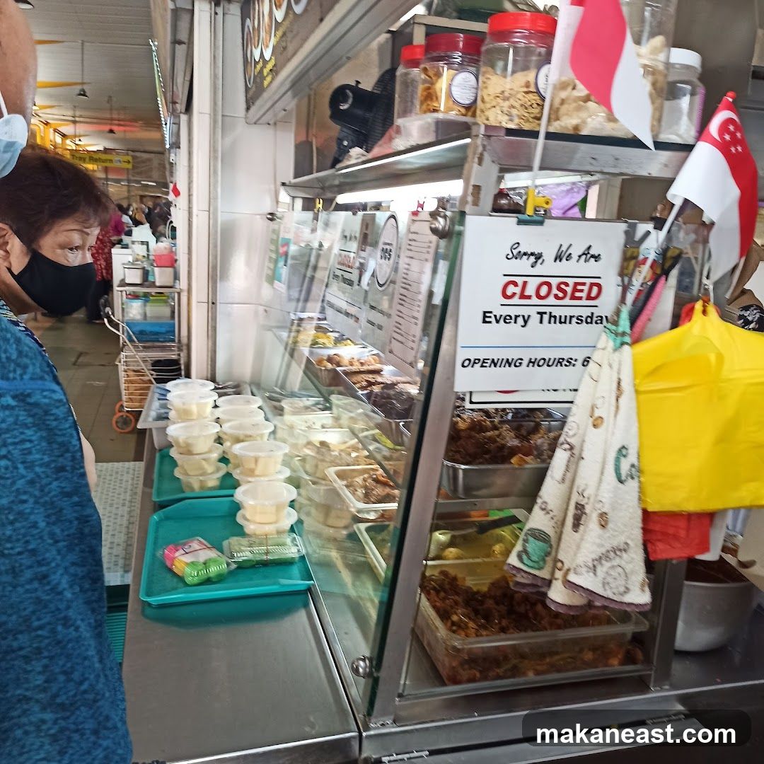 Food stall with closed sign