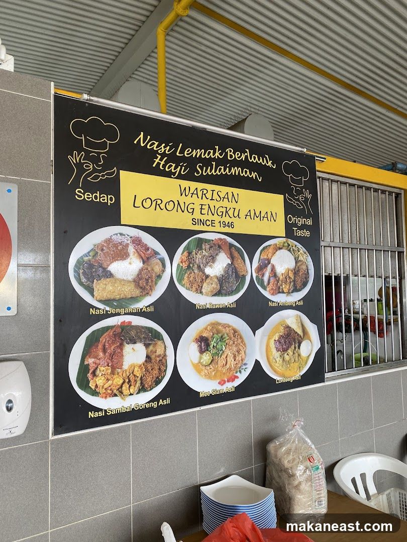 Nasi Lemak Berlauk Haji Sulaiman Menu
