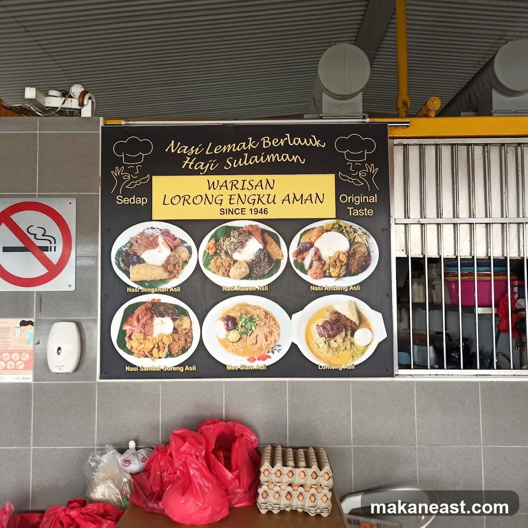 Nasi Lemak Berlauk Haji Sulaiman Menu