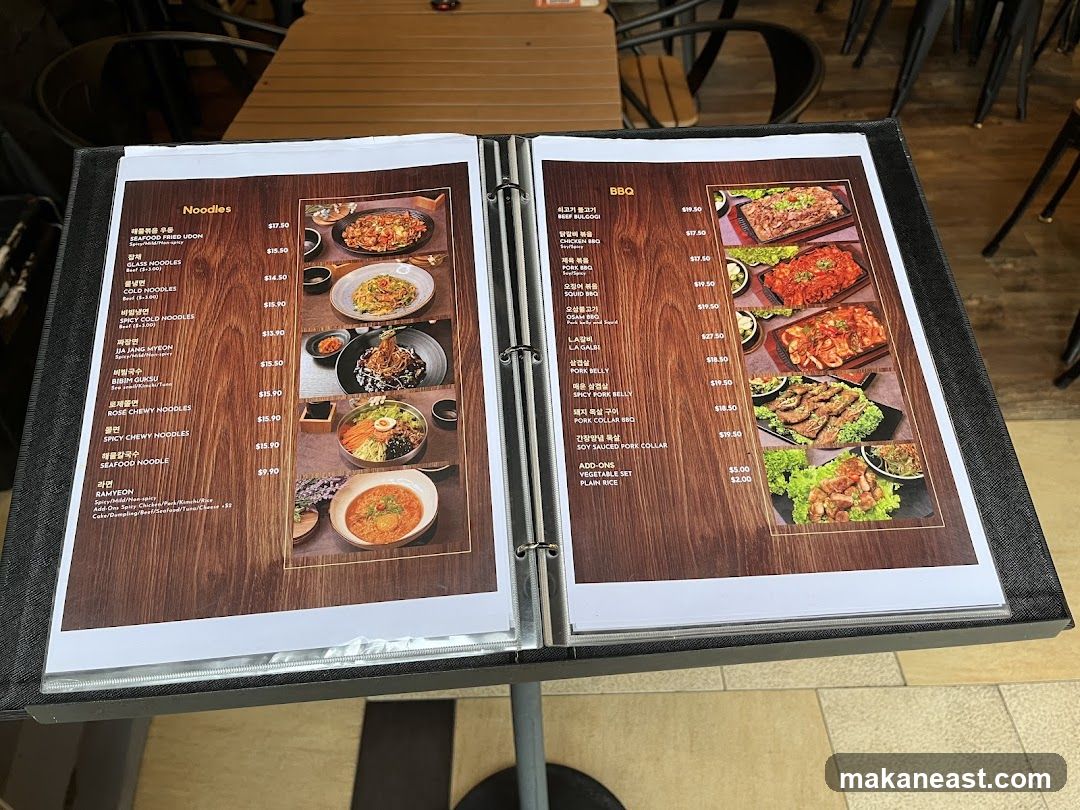 Noodles and BBQ Menu