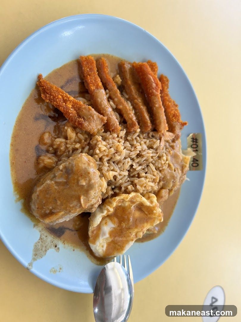 Curry Rice with Fried Chicken and Egg