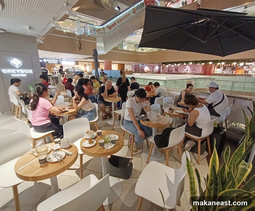 Busy coffee shop interior