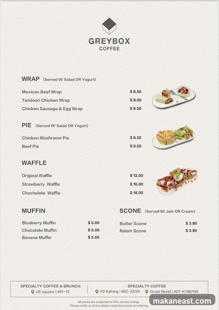 Greybox Coffee Menu