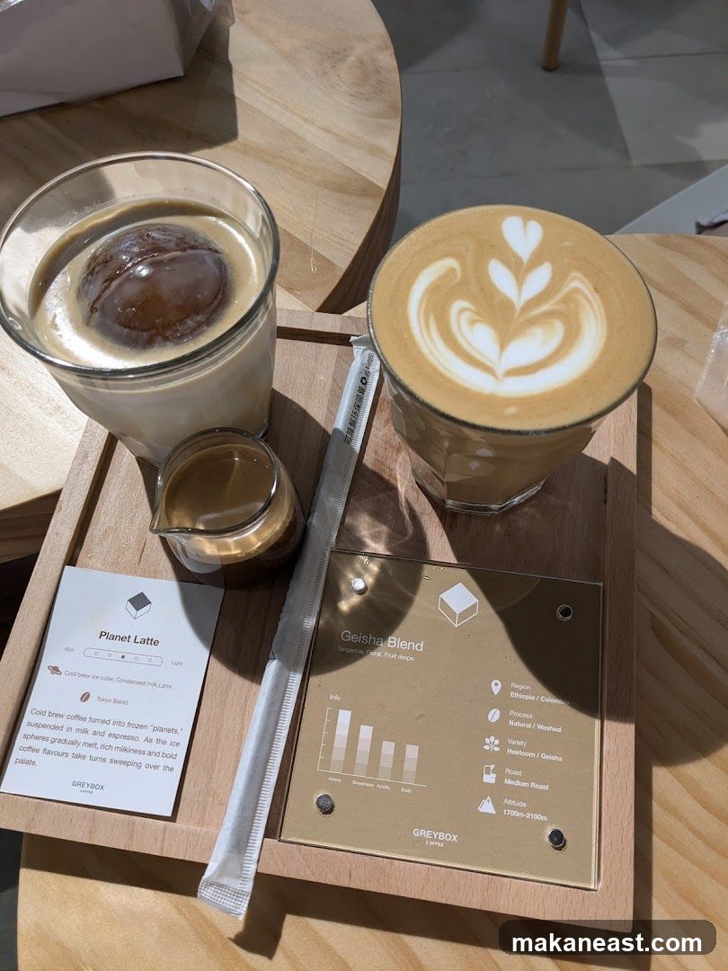 Coffee Drinks with Information Cards