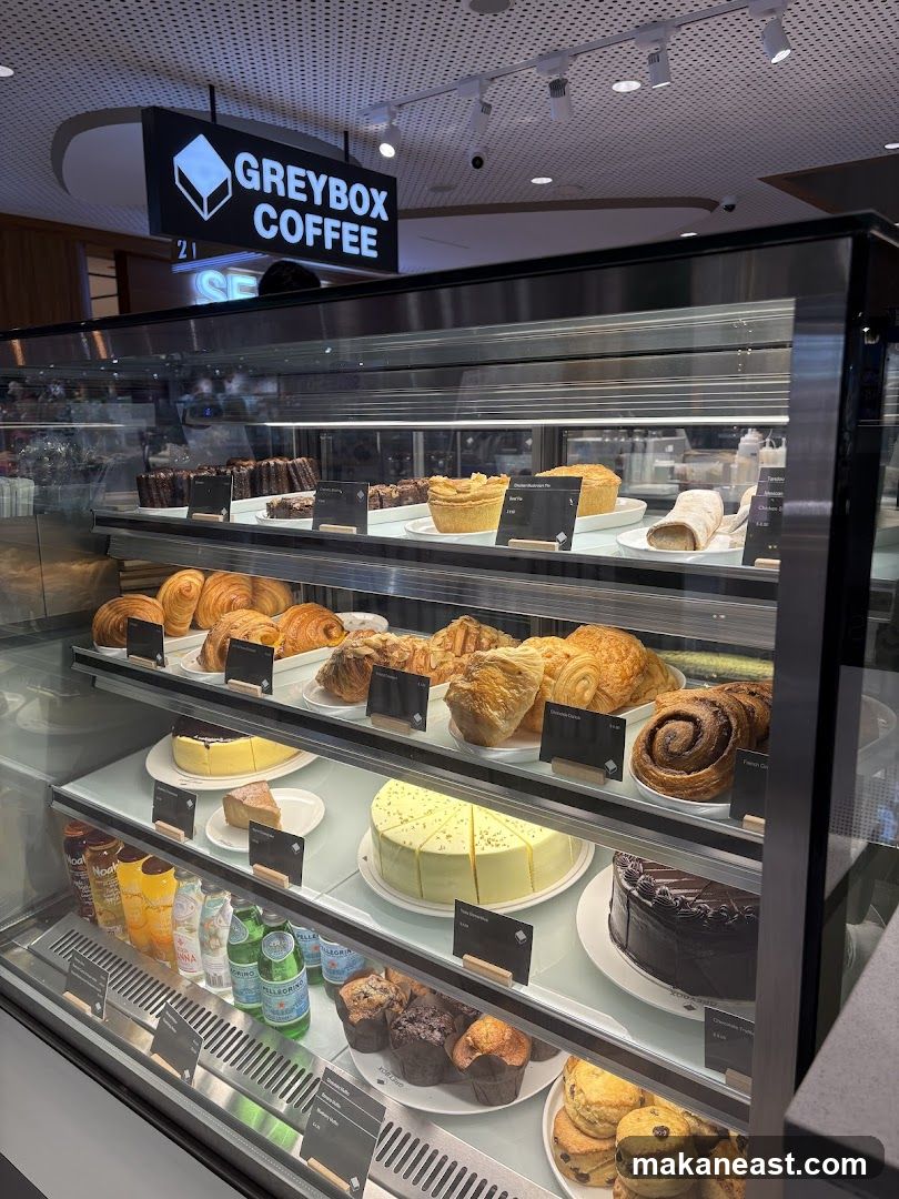 Pastries and Cakes in Display Case