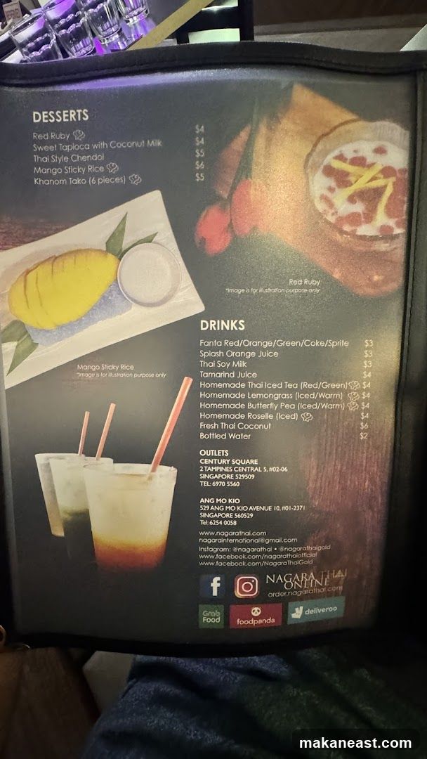 Nagara Thai Menu