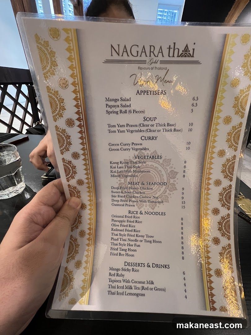 NAGARA thai Gold Menu