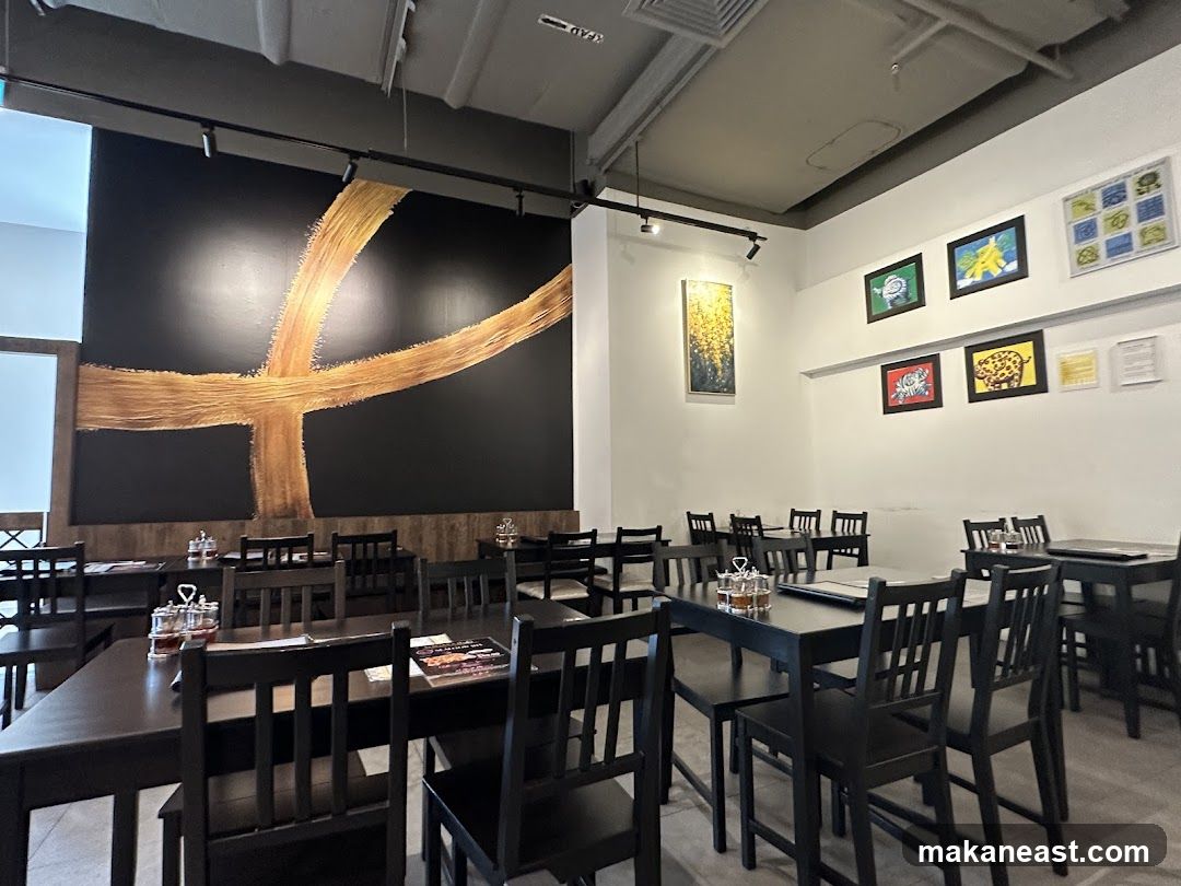 Restaurant Interior with Artwork