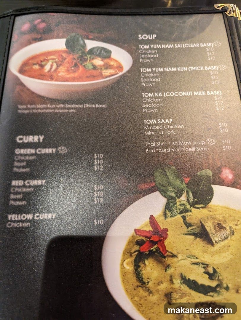 Thai Menu