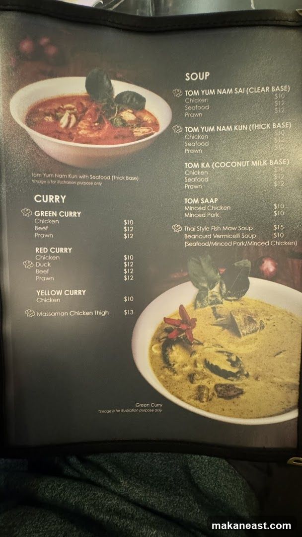 Thai Menu