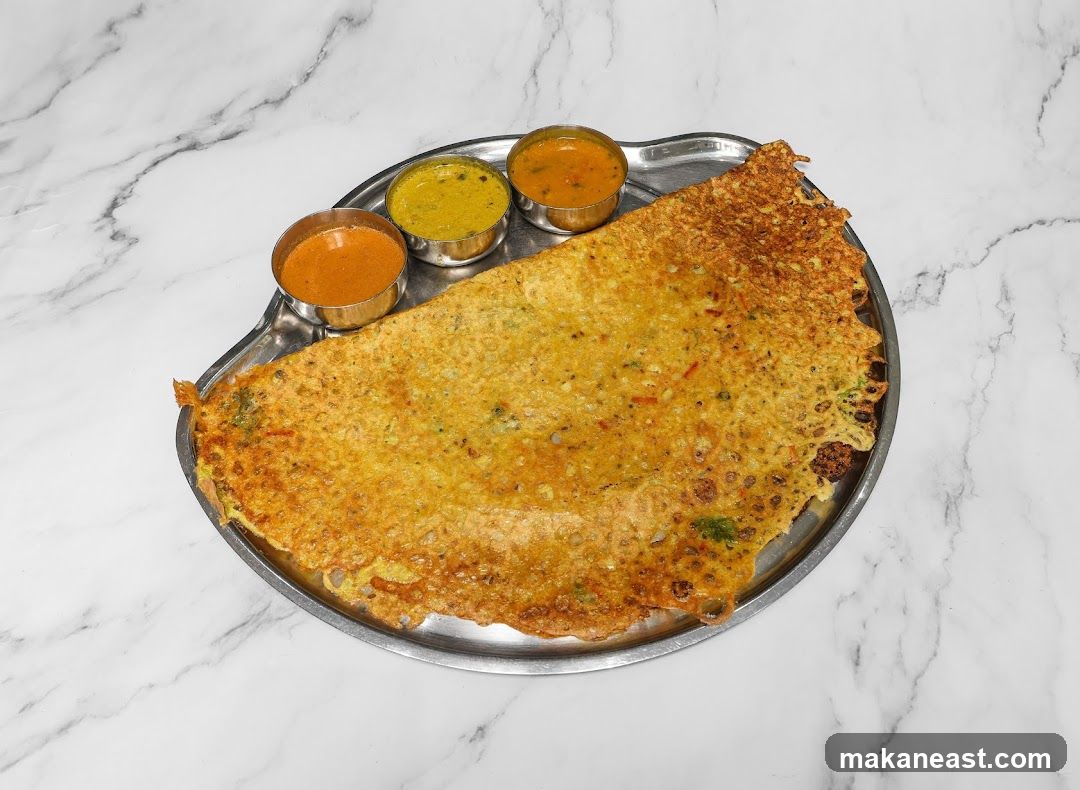 Masala Dosa with Chutneys