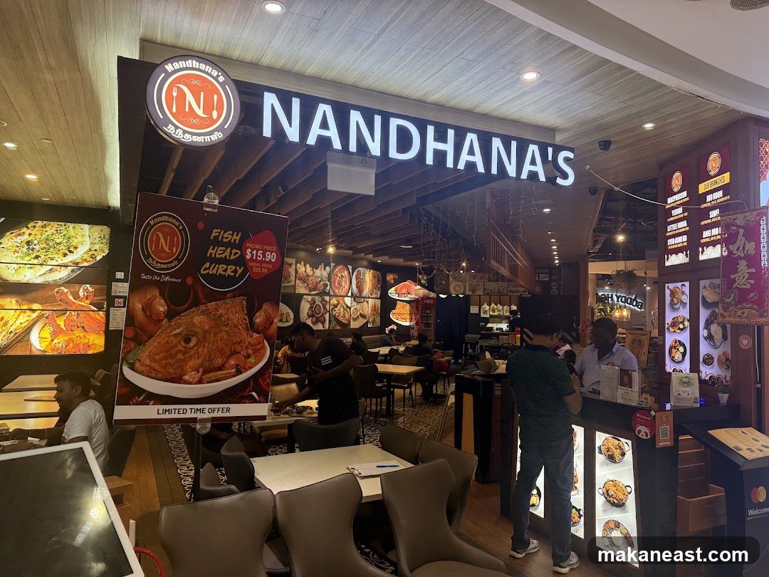 Nandhana's restaurant Eastpoint Simei