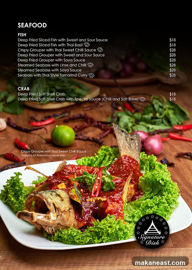 Seafood Menu