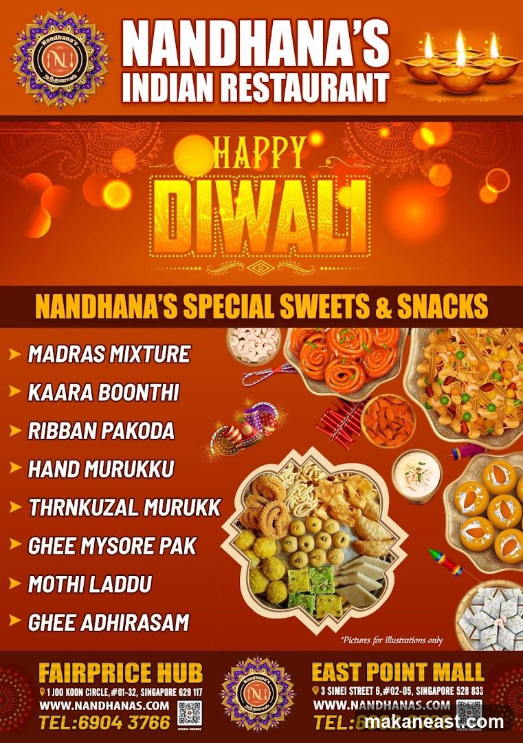 Nandhana's Indian Restaurant Happy Diwali Sweets & Snacks