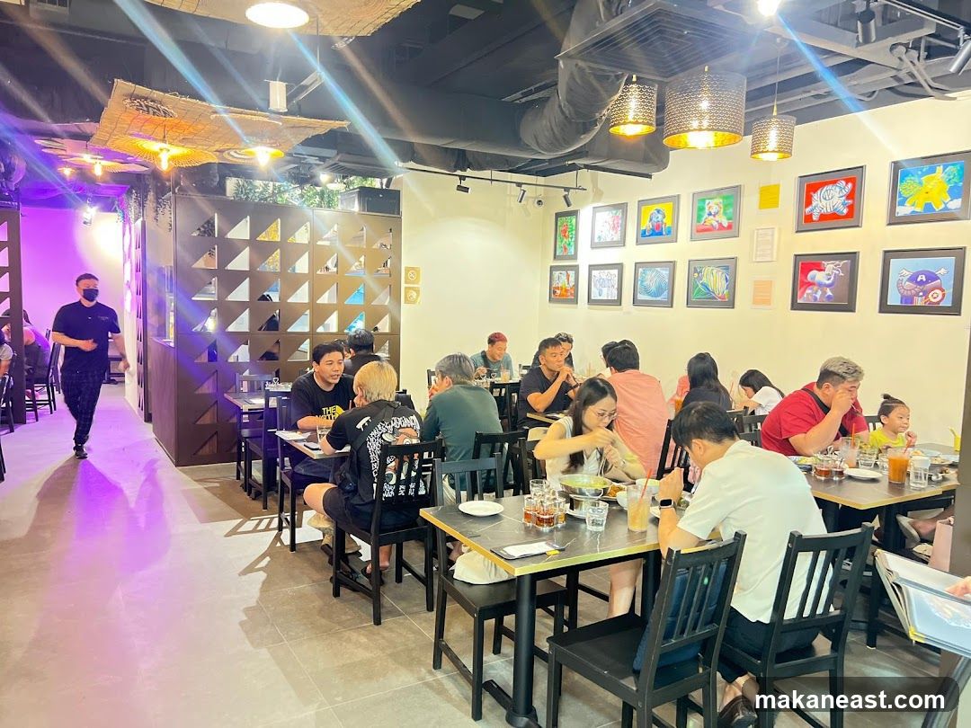 Restaurant Interior with Diners