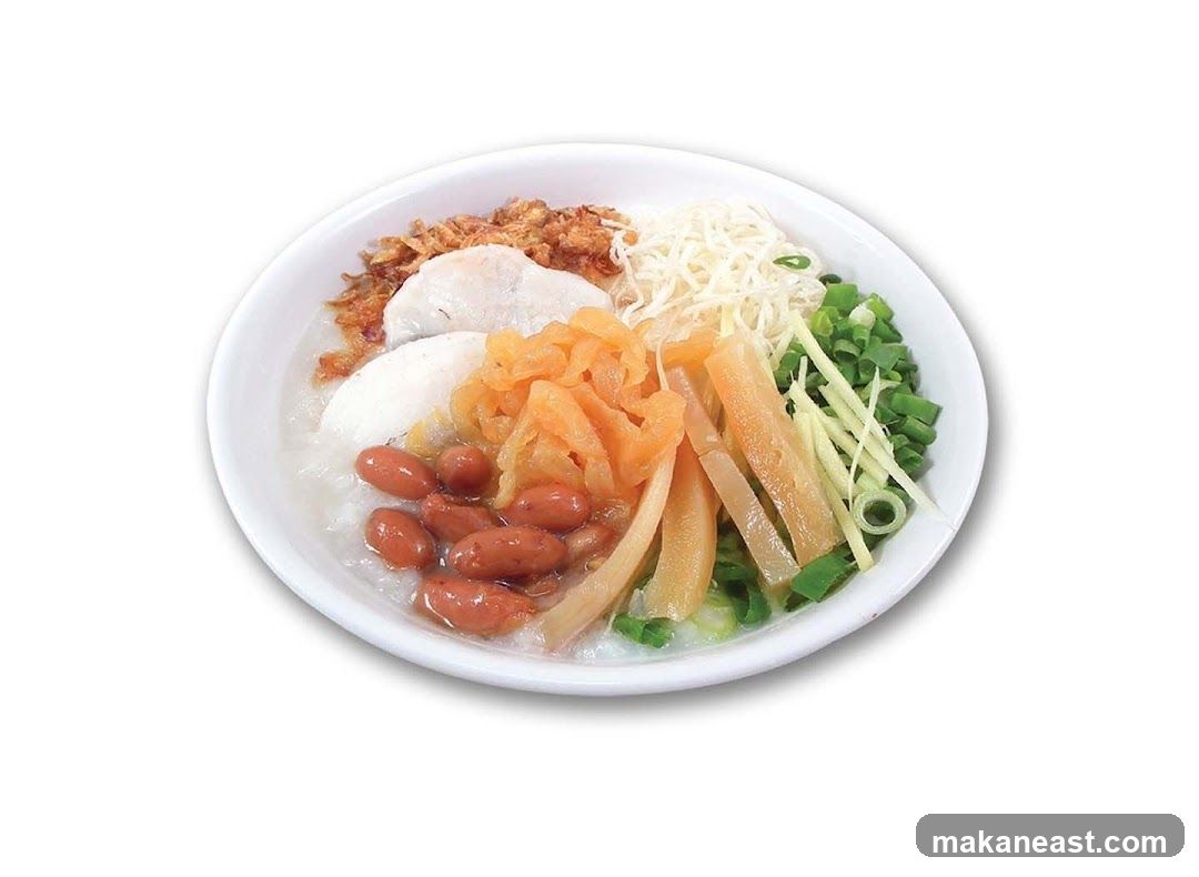 Congee with toppings