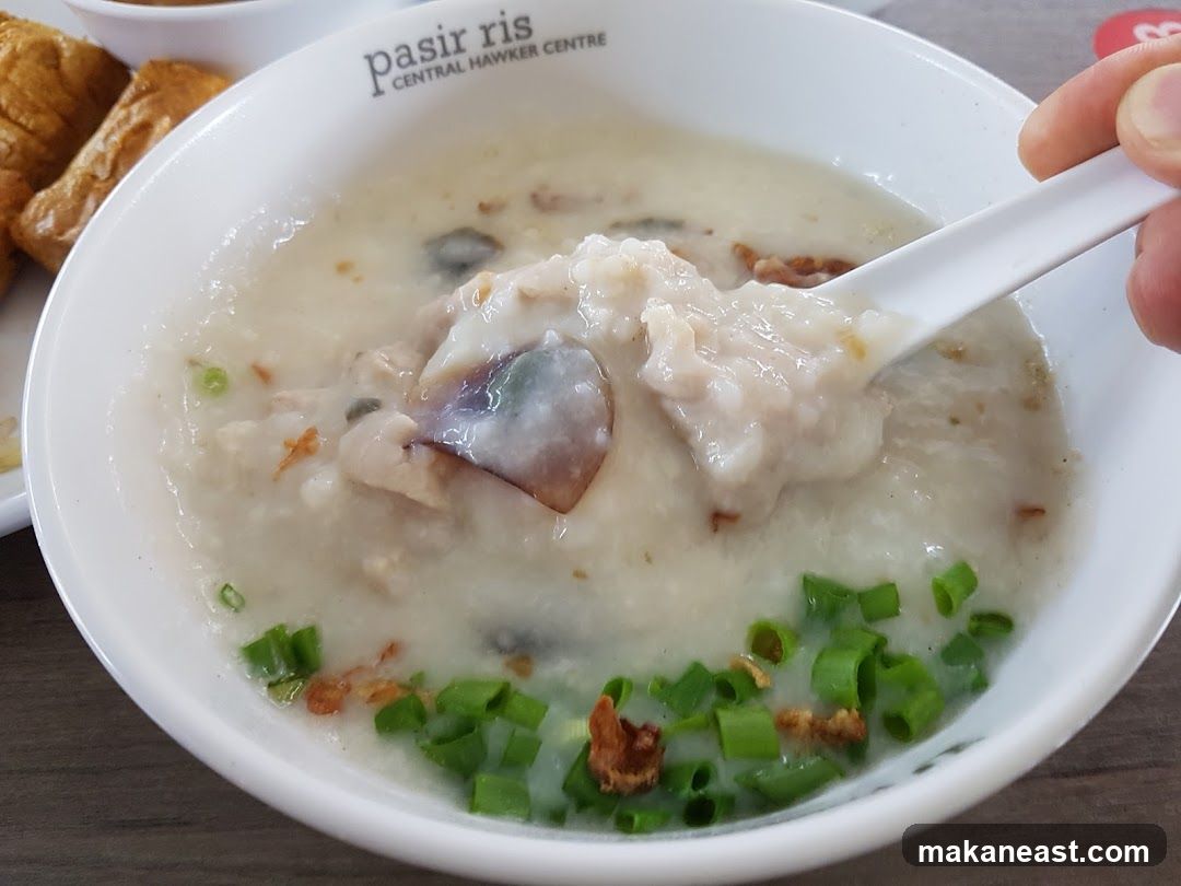 Congee with Pork and Century Egg