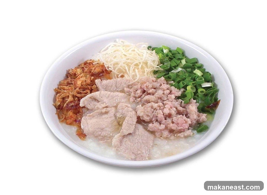 Congee with Pork and Toppings
