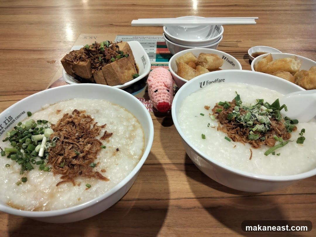 Congee and Fried Tofu