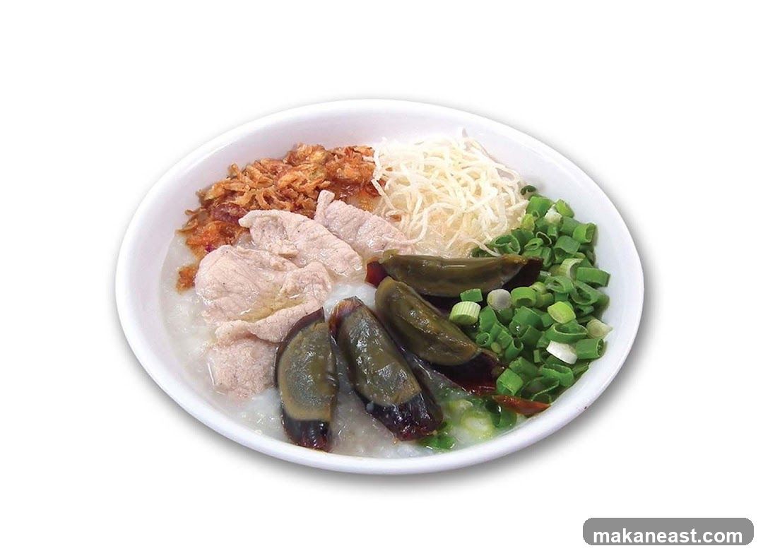Congee with Pork and Century Egg