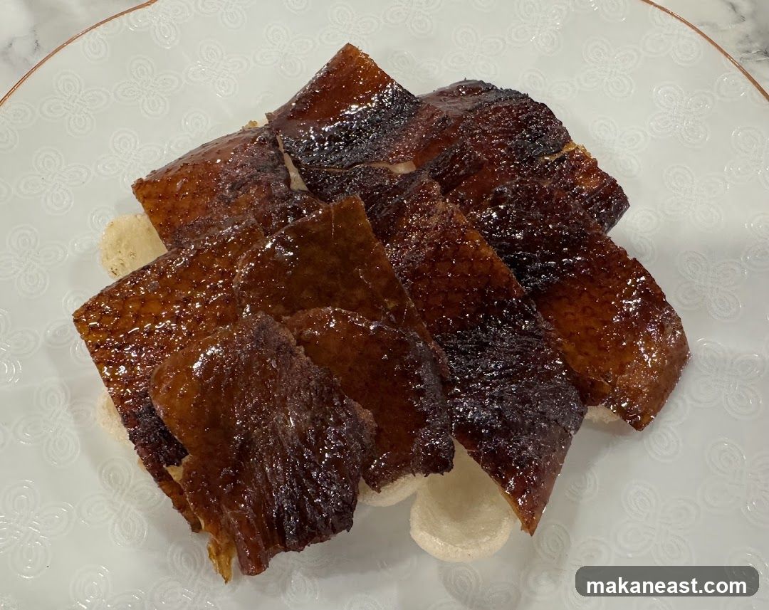 Crispy Duck Skin with Crackers