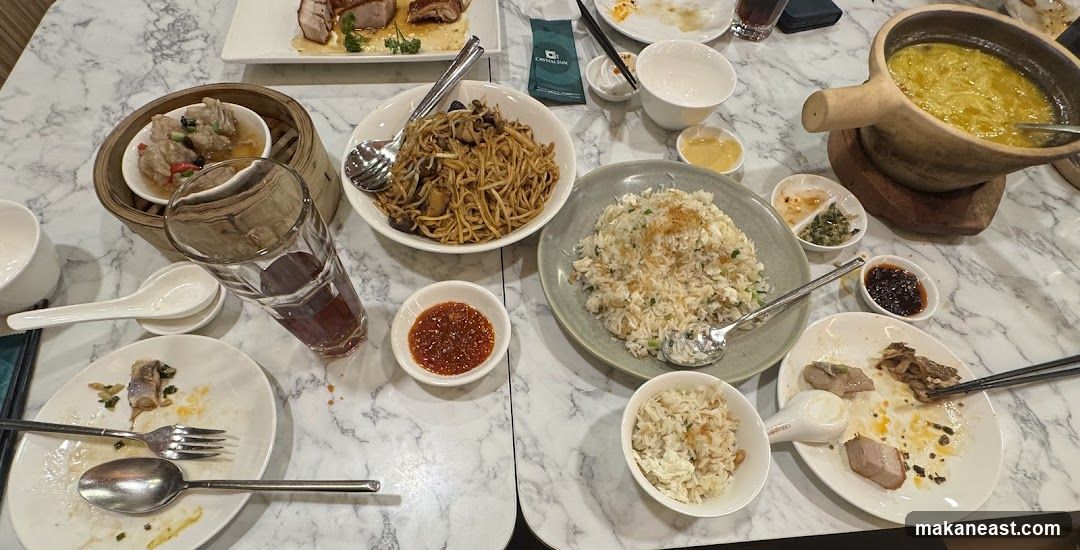 Table with Chinese Food
