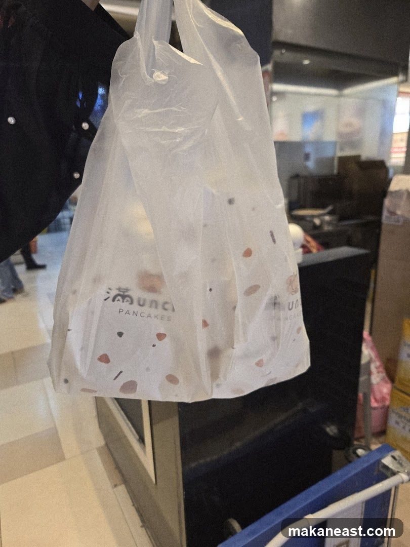 Takeout Bag with Pancakes Logo