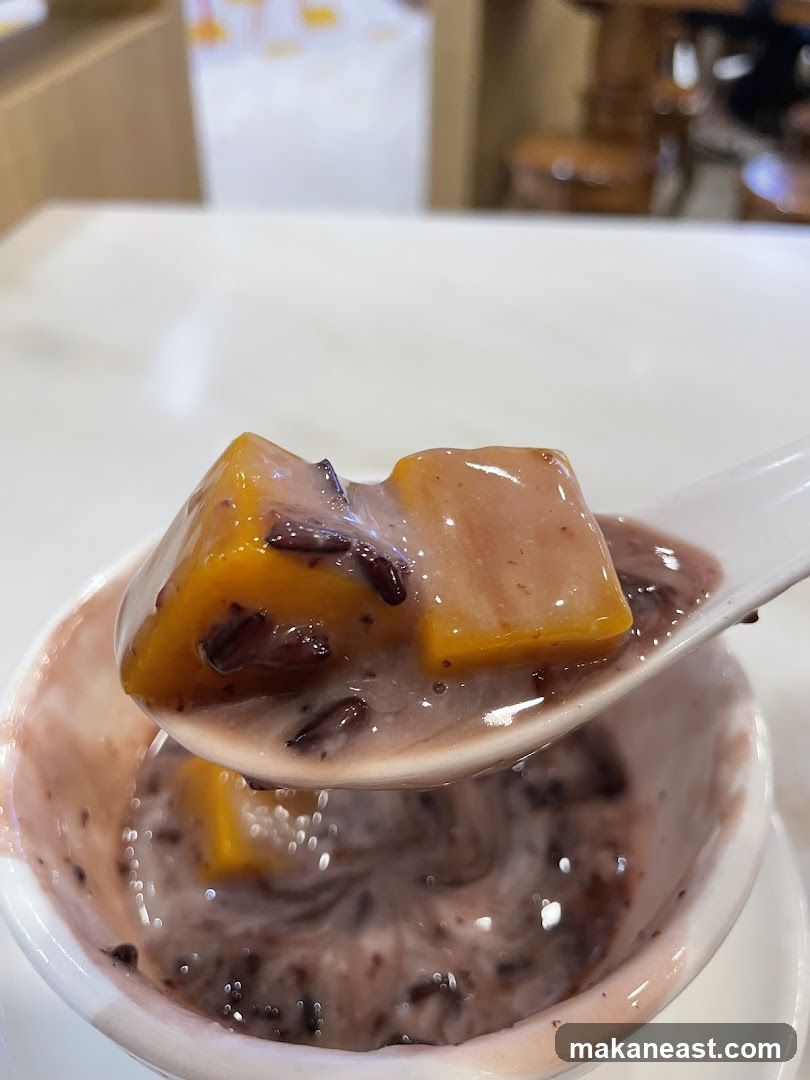 Black Rice Dessert with Mango