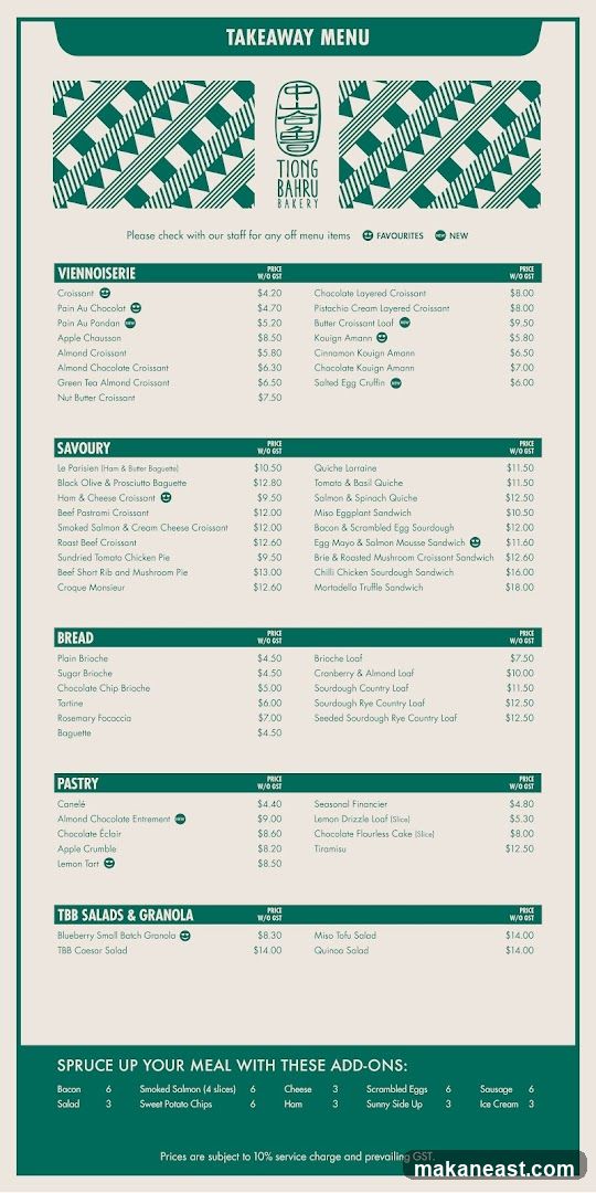 TAKEAWAY MENU