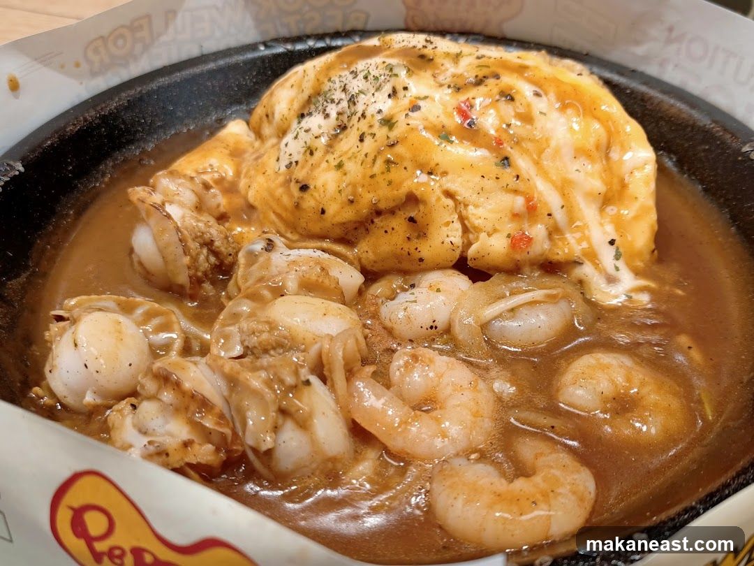Seafood Omelette with Gravy
