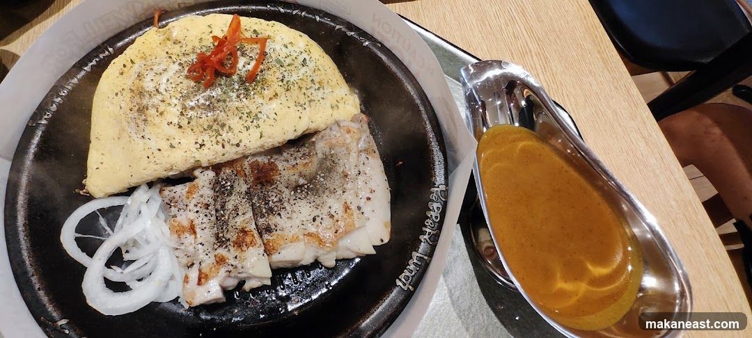 Omelette and Grilled Fish