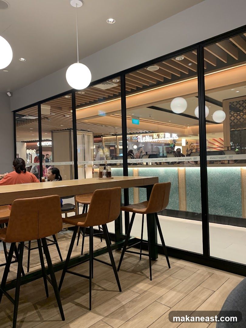 Restaurant Interior with Bar Seating