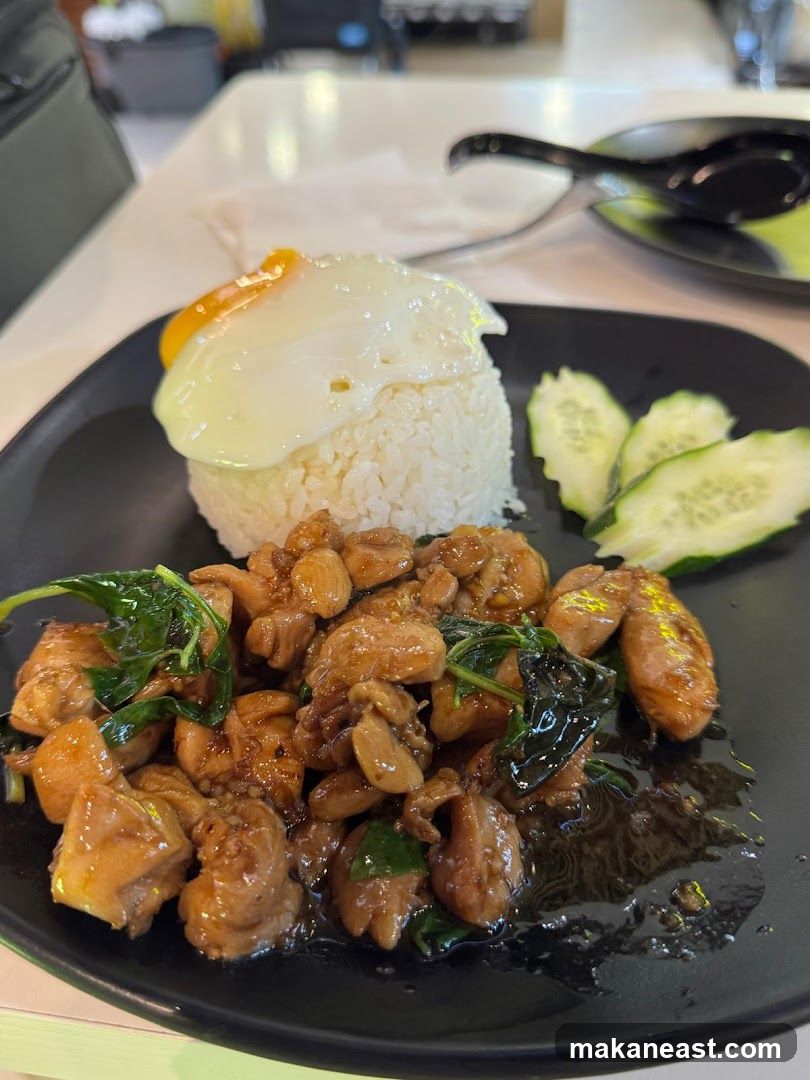 Chicken and Rice with Fried Egg